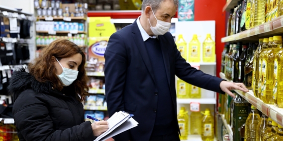 Trakya'da sıvı yağ başta olmak üzere temel ihtiyaç ürünlerinin fiyatları denetlendi