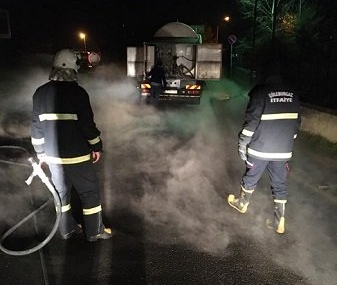 Kırklareli'nde oksijen sızıntısı olan tankere müdahale edildi